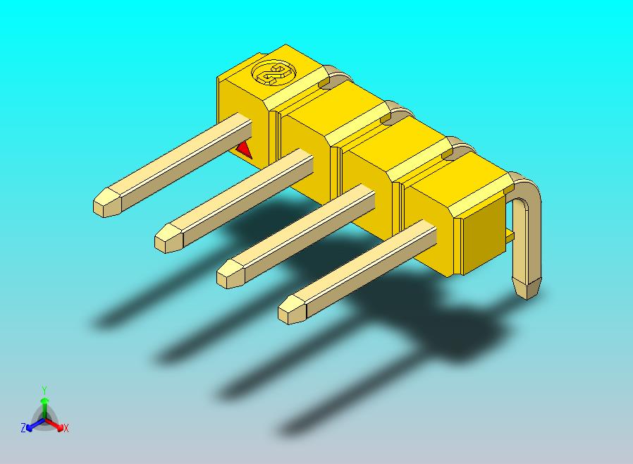DS1022彩色排针 黄色 1x04p 100mil 类型D 版本1.0.zip