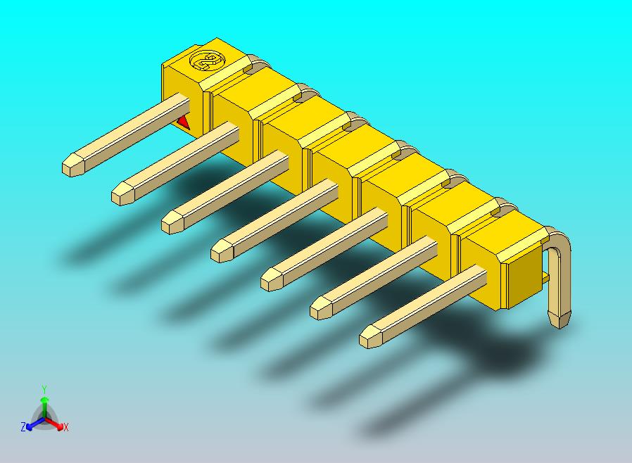 DS1022彩色排针 黄色 1x07p 100mil 类型D 版本1.0.zip