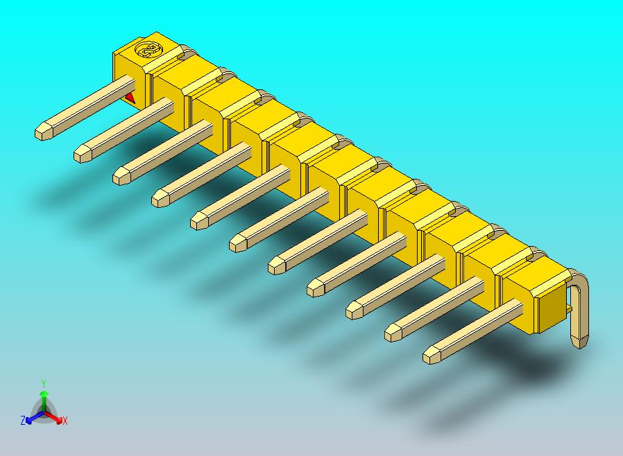 DS1022彩色排针 黄色 1x11p 100mil 类型D 版本1.0.zip