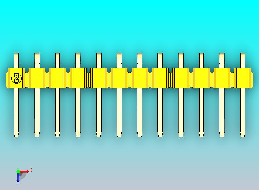DS1022彩色排针 黄色 1x12p 100mil 类型D 版本1.0.zip