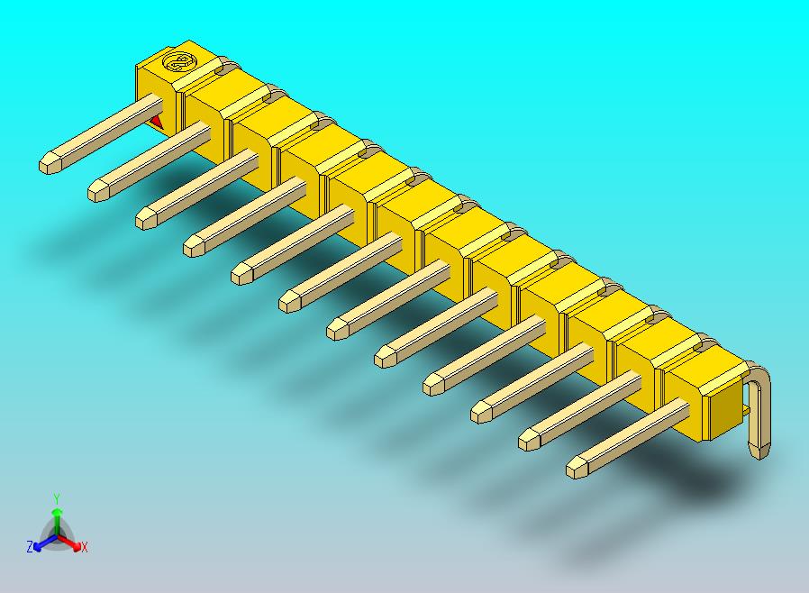 DS1022彩色排针 黄色 1x12p 100mil 类型D 版本1.0.zip