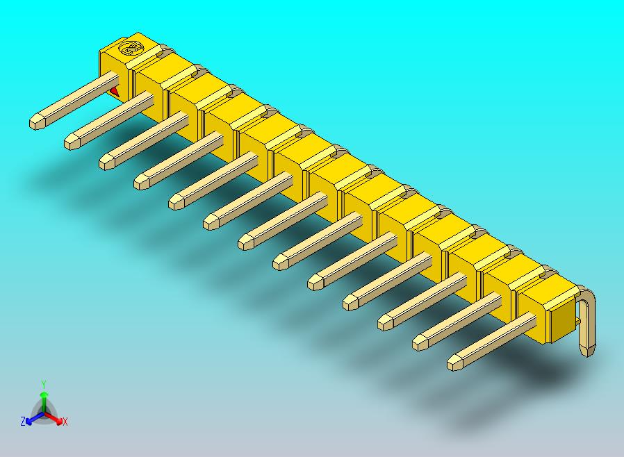 DS1022彩色排针 黄色 1x13p 100mil 类型D 版本1.0.zip