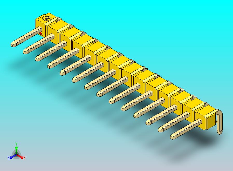 DS1022彩色排针 黄色 1x14p 100mil 类型D 版本1.0.zip