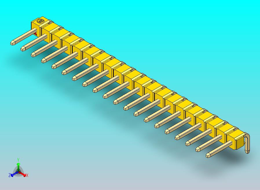 DS1022彩色排针 黄色 1x20p 100mil 类型D 版本1.0.zip