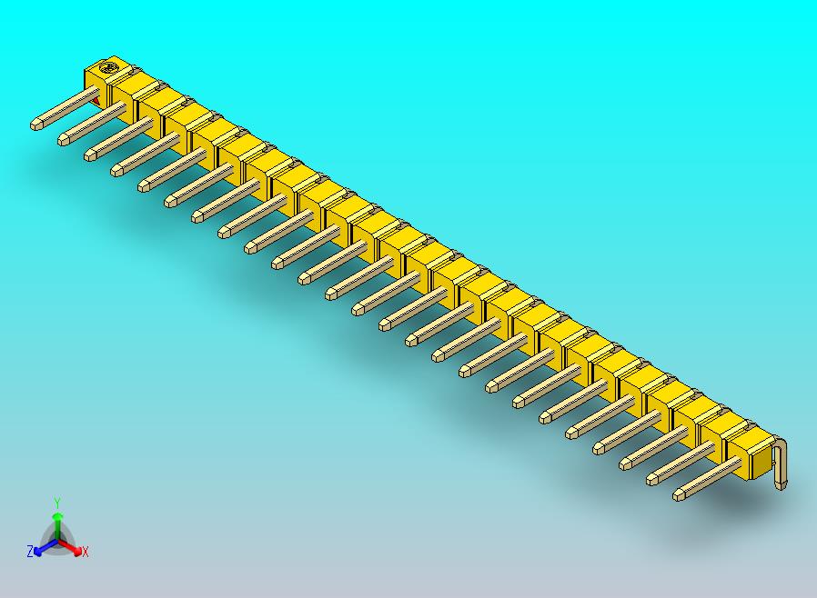 DS1022彩色排针 黄色 1x25p 100mil 类型D 版本1.0.zip