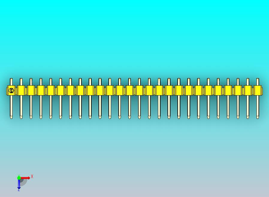 DS1022彩色排针 黄色 1x26p 100mil 类型D 版本1.0.zip