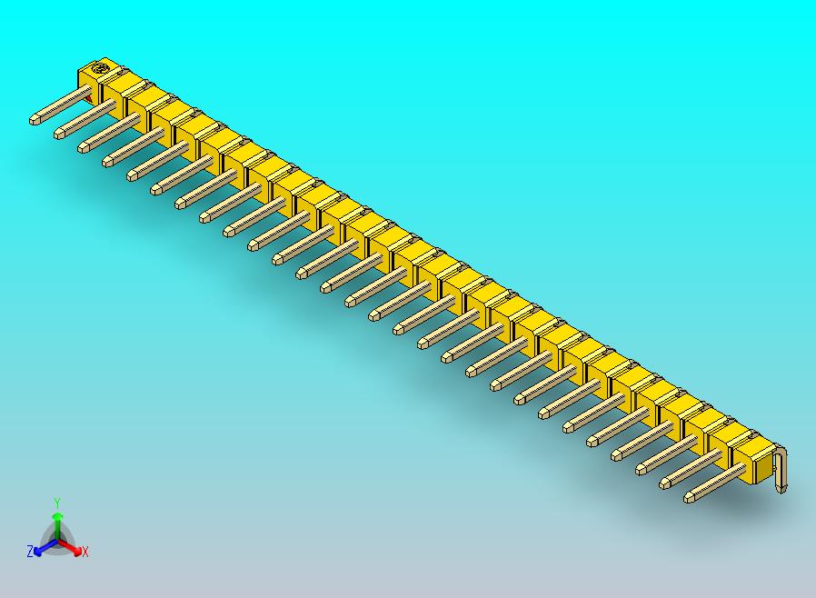 DS1022彩色排针 黄色 1x28p 100mil 类型D 版本1.0.zip