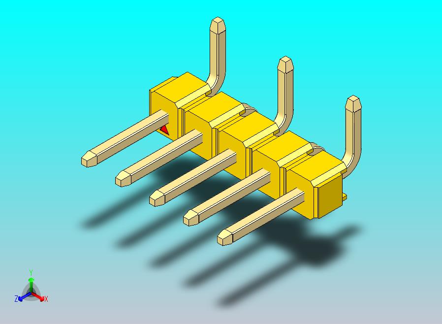 DS1022彩色排针 黄色 05P 100mil 类型 SMT R1 版本1.0.zip