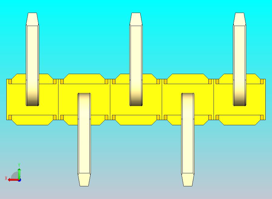 DS1022彩色排针 黄色 05P 100mil 类型 SMT R1 版本1.0.zip