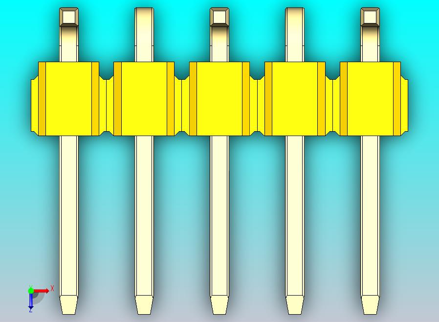 DS1022彩色排针 黄色 05P 100mil 类型 SMT R1 版本1.0.zip