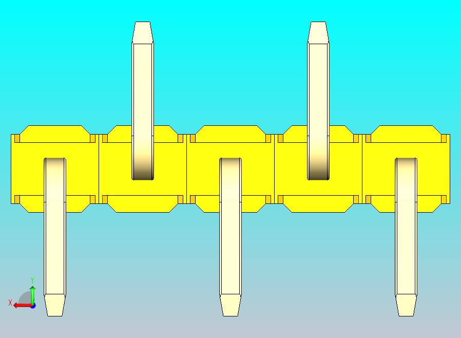DS1022彩色排针 黄色 05P 100mil 类型 SMT R2 版本1.0.zip