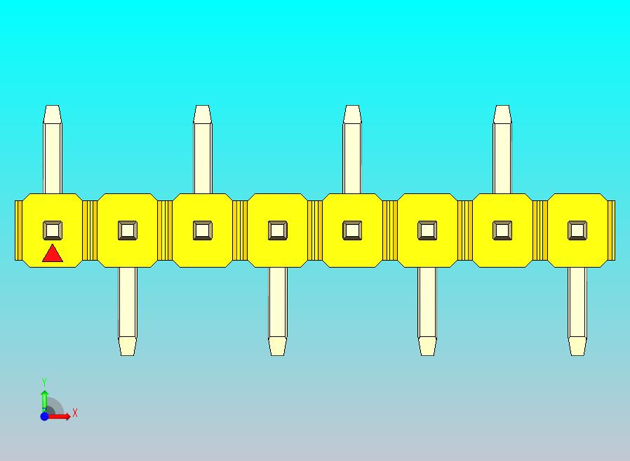 DS1022彩色排针 黄色 08P 100mil 类型 SMT R1 版本1.0.zip