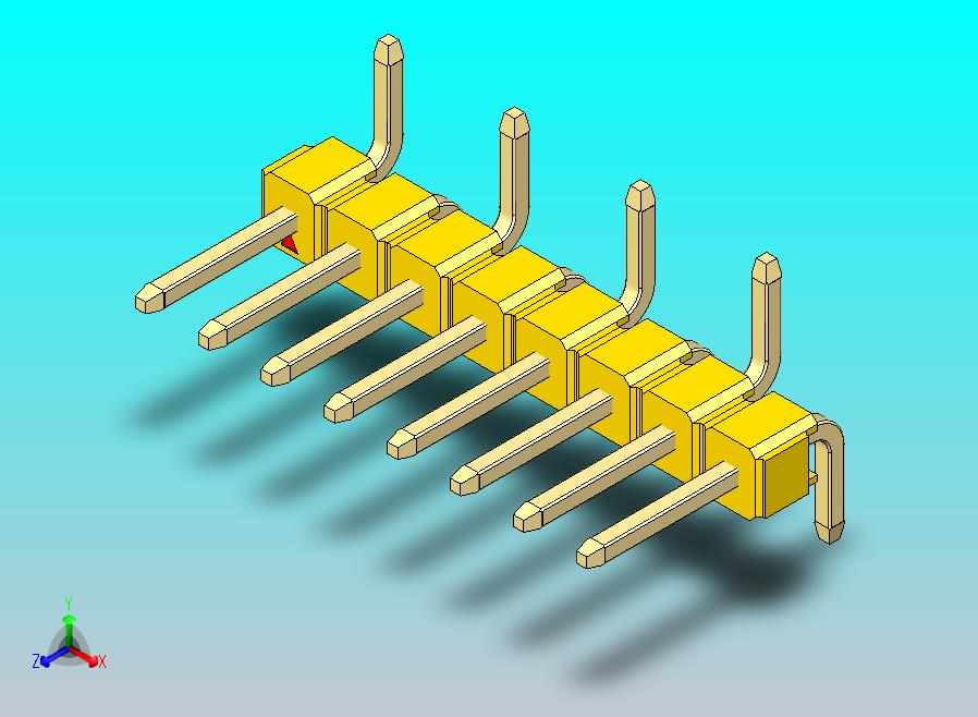 DS1022彩色排针 黄色 08P 100mil 类型 SMT R1 版本1.0.zip