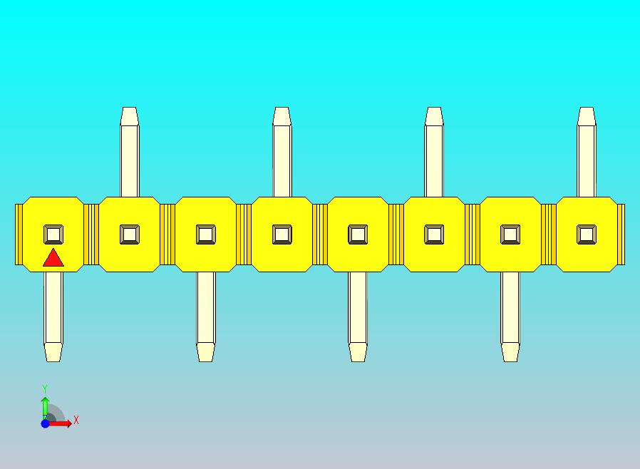 DS1022彩色排针 黄色 08P 100mil 类型 SMT R2 版本1.0.zip