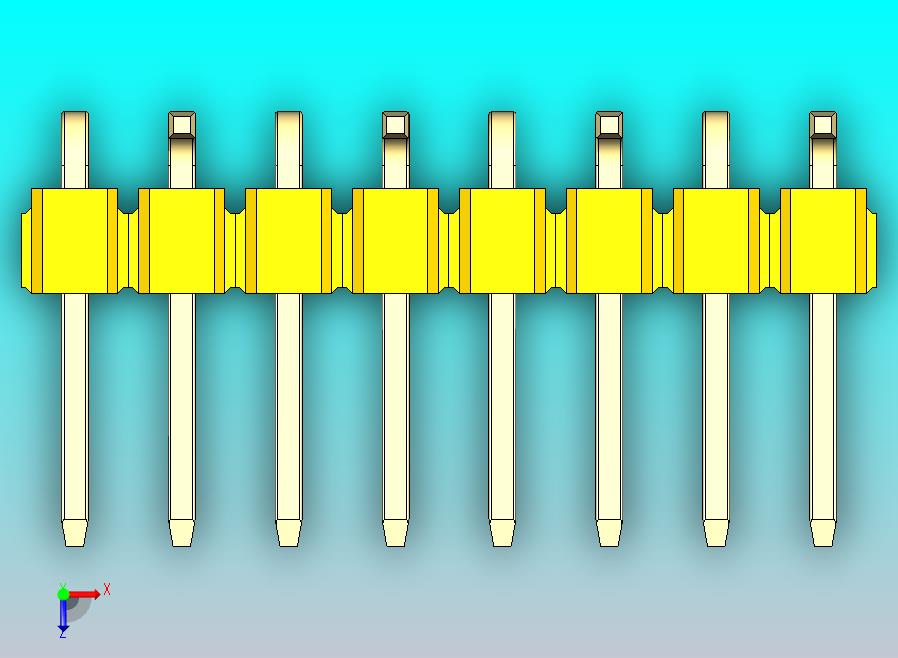 DS1022彩色排针 黄色 08P 100mil 类型 SMT R2 版本1.0.zip
