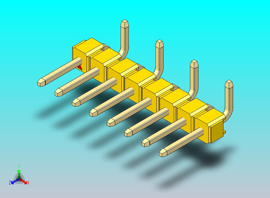 DS1022彩色排针 黄色 08P 100mil 类型 SMT R2 版本1.0.zip