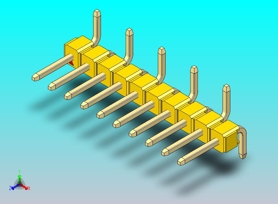 DS1022彩色排针 黄色 10P 100mil 类型 SMT R1 版本1.0.zip
