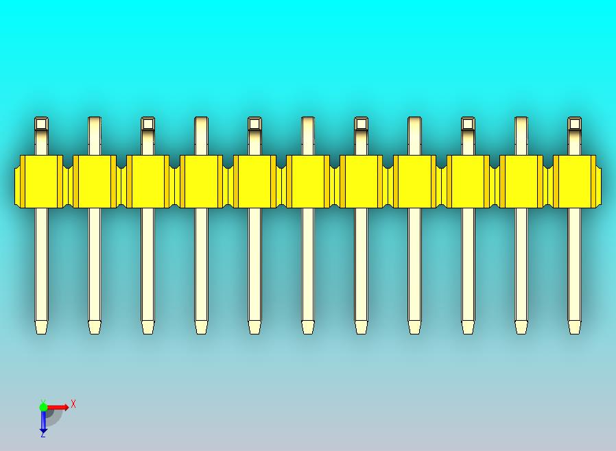 DS1022彩色排针 黄色 11p 100mil SMT 类型 R1 版本1.0.zip