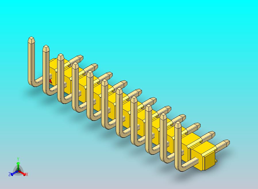 DS1022彩色排针 黄色 11p 100mil 类型U 版本1.0.zip