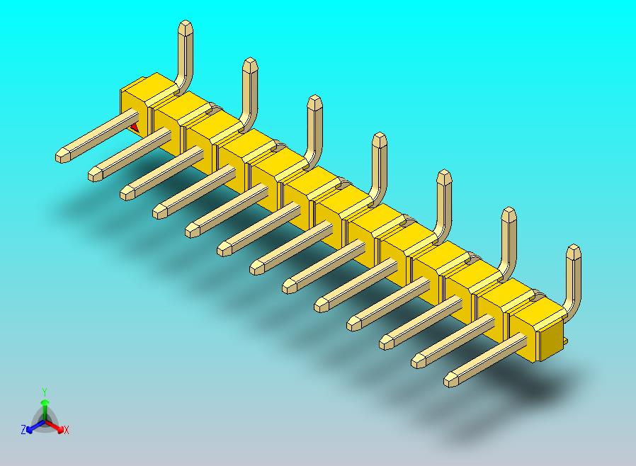 DS1022彩色排针 黄色 13P 100mil 类型 SMT R1 版本1.0.zip
