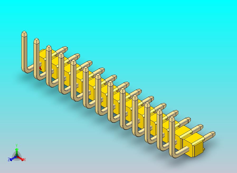 DS1022彩色排针 黄色 13p 100mil 类型U 版本1.0.zip