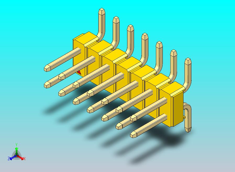 DS1022彩色排针 黄色 14P 100mil SMT类型 版本1.0.zip