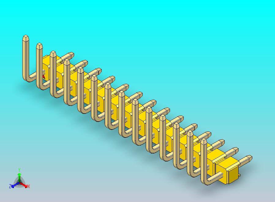 DS1022彩色排针 黄色 14p 100mil 类型U 版本1.0.zip