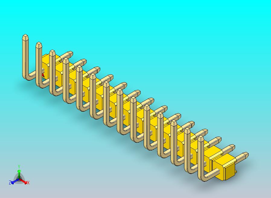 DS1022彩色排针 黄色 14p 100mil 类型U 版本1.0.zip