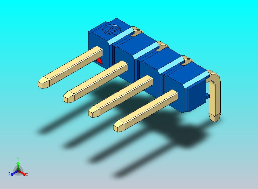 DS1022彩色排针 蓝色 1x04p 100mil 类型D 版本1.0.zip