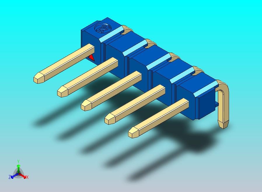 DS1022彩色排针 蓝色 1x05p 100mil 类型D 版本1.0.zip