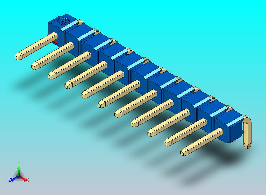 DS1022彩色排针 蓝色 1x11p 100mil 类型D 版本1.0.zip