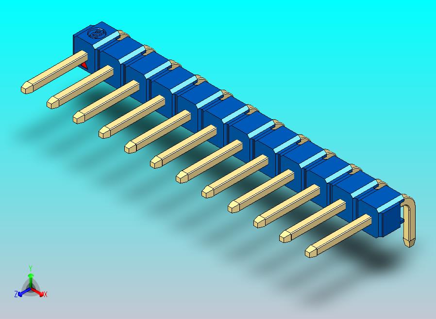 DS1022彩色排针 蓝色 1x12p 100mil 类型D 版本1.0.zip