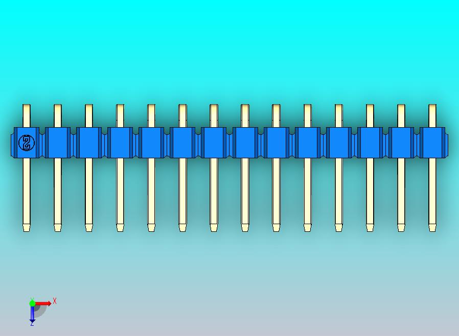 DS1022彩色排针 蓝色 1x14p 100mil 类型D 版本1.0.zip