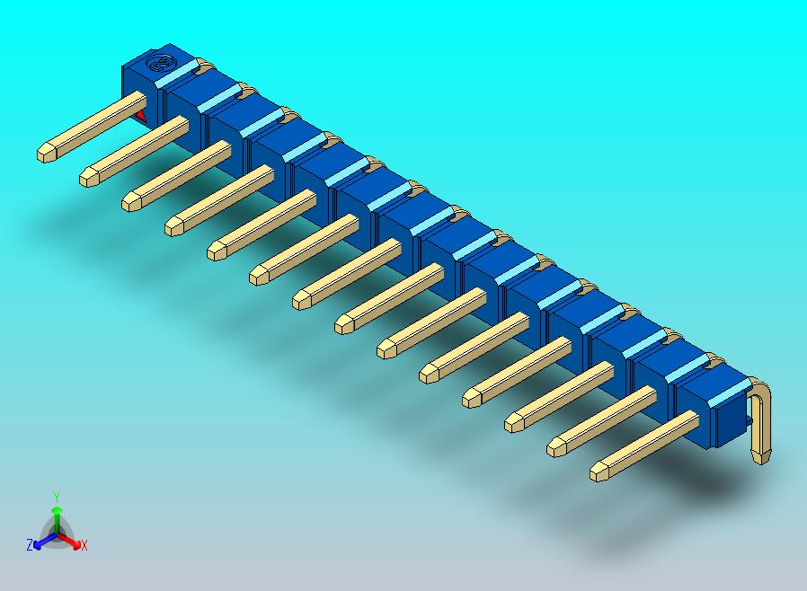 DS1022彩色排针 蓝色 1x14p 100mil 类型D 版本1.0.zip