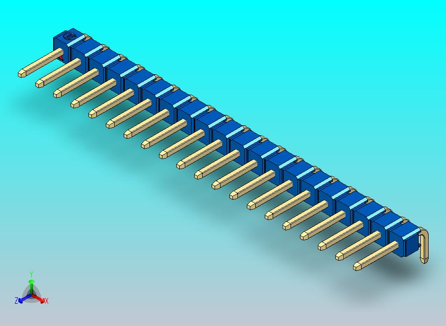 DS1022彩色排针 蓝色 1x20p 100mil 类型D 版本1.0.zip