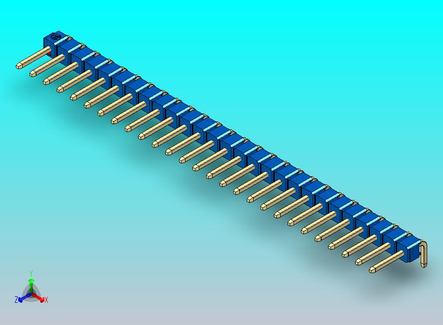DS1022彩色排针 蓝色 1x27p 100mil 类型D 版本1.0.zip