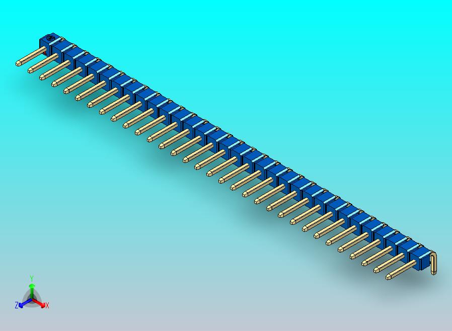 DS1022彩色排针 蓝色 1x32P 100mil 类型D 版本1.0.zip
