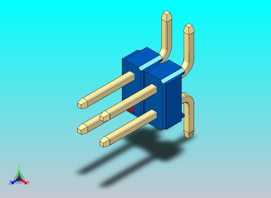 DS1022彩色排针 蓝色 04P 100mil SMT 类型 rev1.0.zip