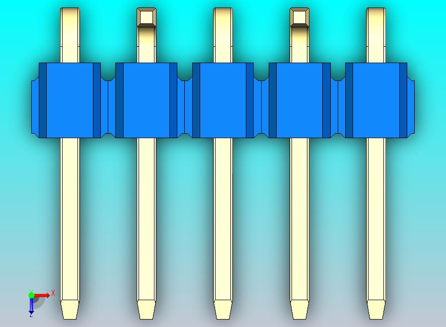 DS1022彩色排针 蓝色 05P 100mil 类型 SMT R2 版本1.0.zip