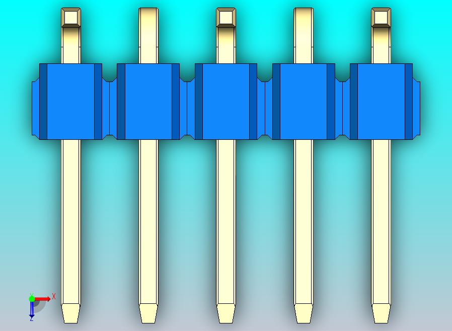 DS1022彩色排针 蓝色 05P 100密尔 类型 SMT R1 版本1.0.zip