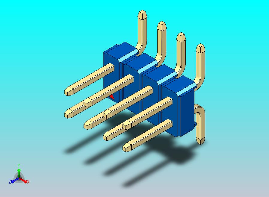 DS1022彩色排针 蓝色 08P 100mil 类型SMT 版本1.0.zip