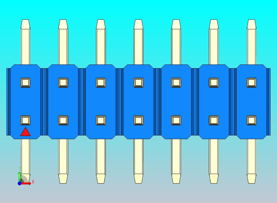 DS1022彩色排针 蓝色 14针 100密尔 SMT 类型 版本1.0.zip
