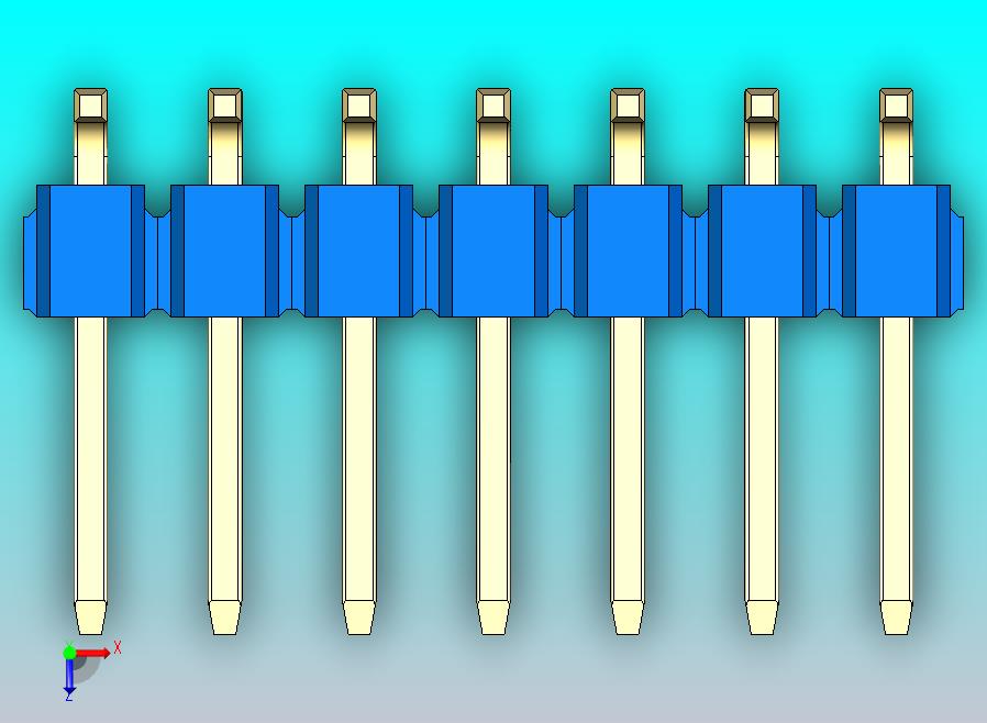 DS1022彩色排针 蓝色 14针 100密尔 SMT 类型 版本1.0.zip