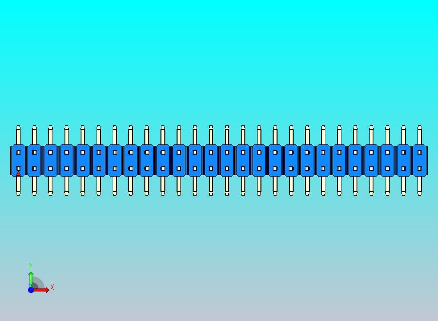 DS1022彩色排针 蓝色 52P 100mil 类型SMT 版本1.0.zip