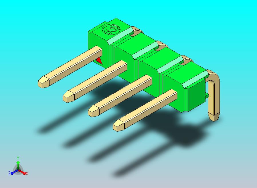 DS1022彩色排针 绿色 1x04p 100mil 类型D 版本1.0.zip