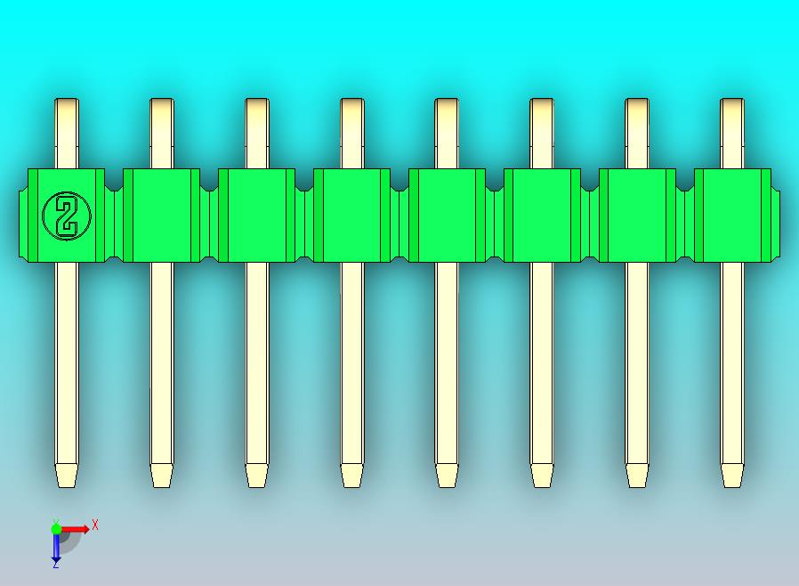 DS1022彩色排针 绿色 1x08p 100mil 类型D 版本1.0.zip