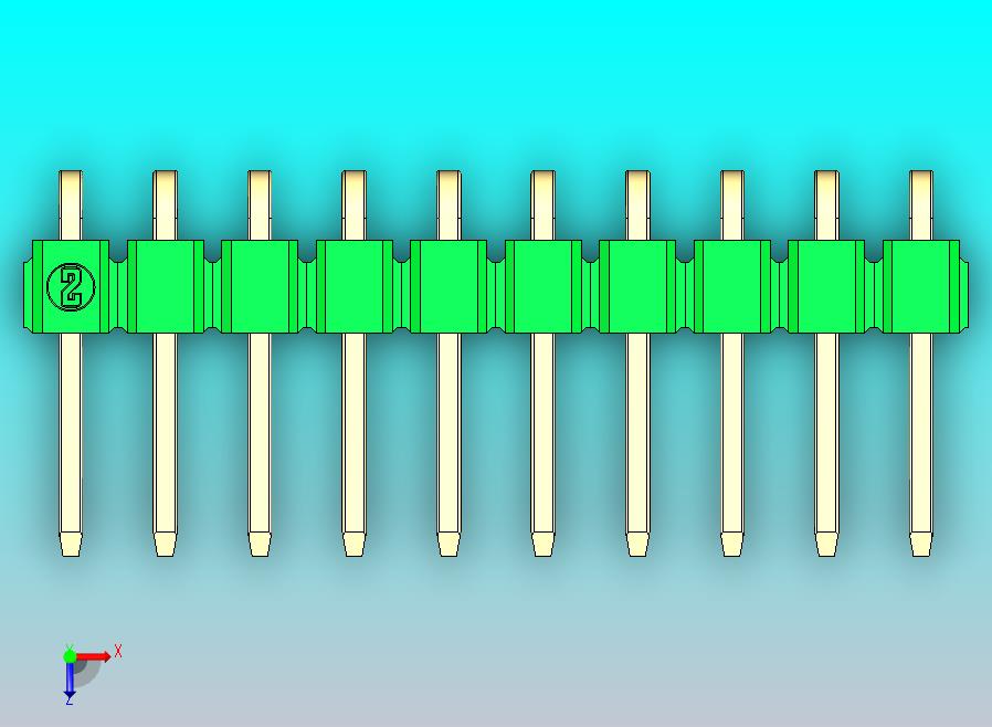 DS1022彩色排针 绿色 1x10p 100mil 类型D 版本1.0.zip