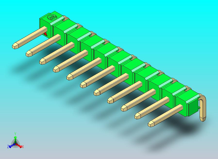 DS1022彩色排针 绿色 1x11p 100mil 类型D 版本1.0.zip