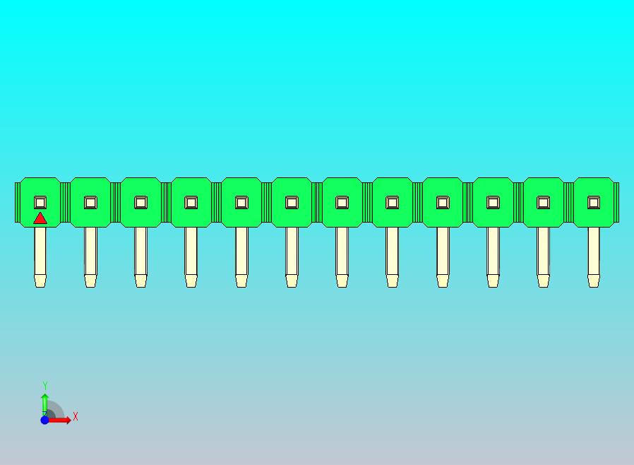 DS1022彩色排针 绿色 1x12p 100mil 类型D 版本1.0.zip