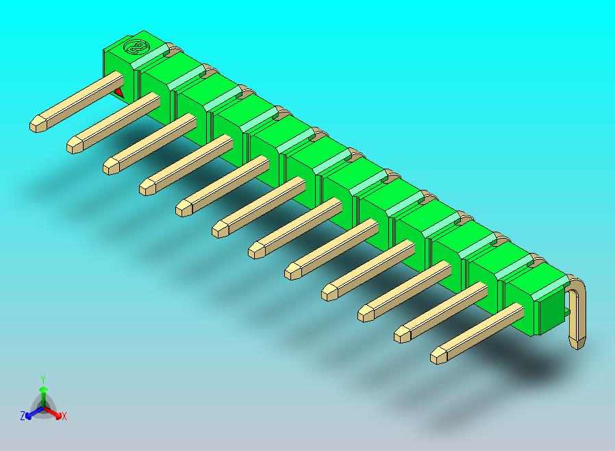 DS1022彩色排针 绿色 1x12p 100mil 类型D 版本1.0.zip